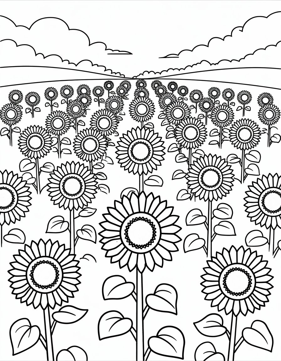 Sunflower Field Landscape